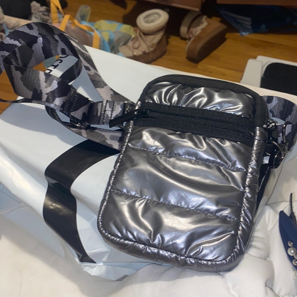 Silver crossbody bag